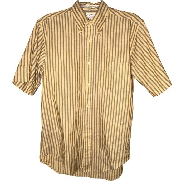 Gant Shirtmakers Vtg Men’s SS Dress Shirt Union Made Durable Press‎ Large Read - Picture 1 of 11